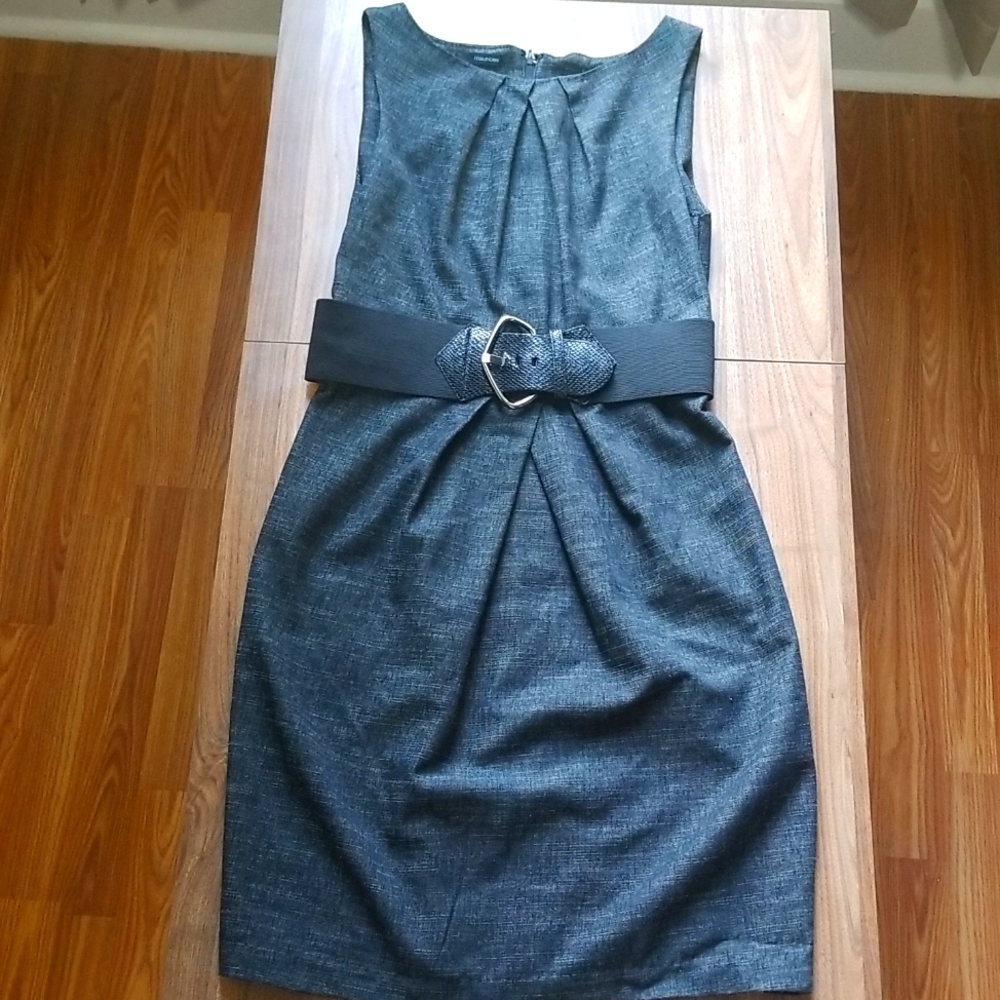 Denim look pencil dress